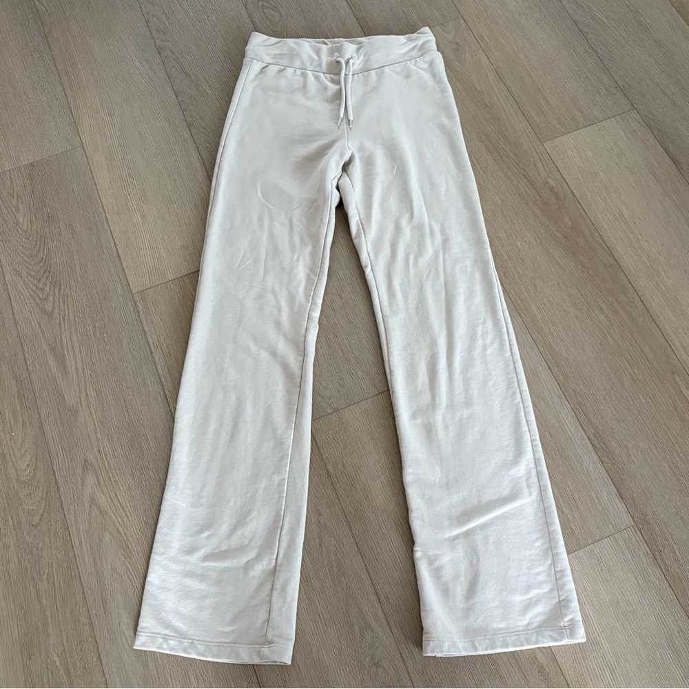 Soft Drawstring Lounge Pants in Light Beige